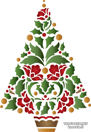 Kerstboom - sjabloon voor decoratie