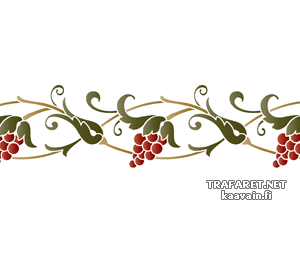 Bordure de raisin 47 - pochoir pour la décoration