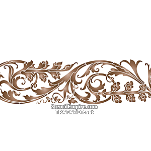 Fancy blad- en fruitrand - sjabloon voor decoratie