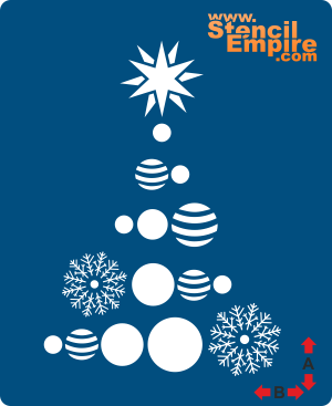 Kerstboom 6 - sjabloon voor decoratie