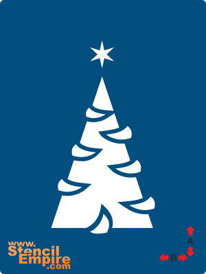 Kerstboom 8 - sjabloon voor decoratie