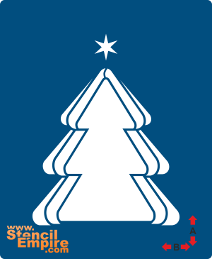 Kerstboom 11 - sjabloon voor decoratie