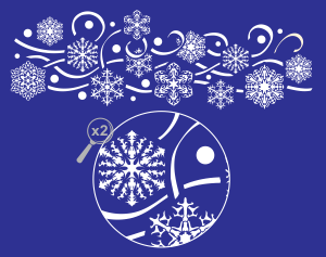 Vitrinedecoratie 4 (Sjablonen met kerstmotieven)