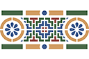 Bordure de labyrinthe - pochoirs pour bordures avec motifs abstraits