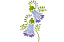 Fleur de cloche folklorique A - pochoirs avec jardin et fleurs sauvages