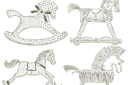 Paardenrand - stencils met kinderspeelgoed