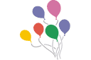 Ballonnen - stencils met kinderspeelgoed