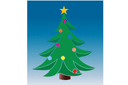Kleine boom - sjablonen met kerstmotieven