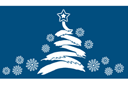 Sapin de Noël et flocons de neige - pochoirs avec motifs de noël