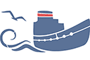 Een boot op de golven - stencils met auto's, boten, vliegtuigen
